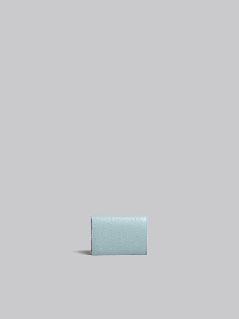 Portafoglio tri-fold in pelle saffiano nera - Portafogli - Image 3
