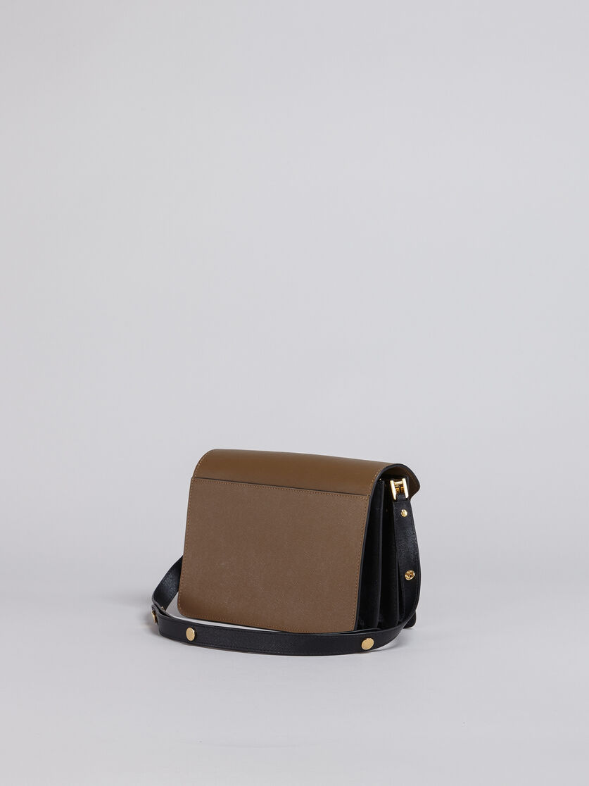 Shop MARNI 2023-24FW Brown leather E/W Soft Trunk Bag with logo strap  (SBMP0124Q6P264400M66, SBMP0124Q6P264400N99) by Maisondesoeur