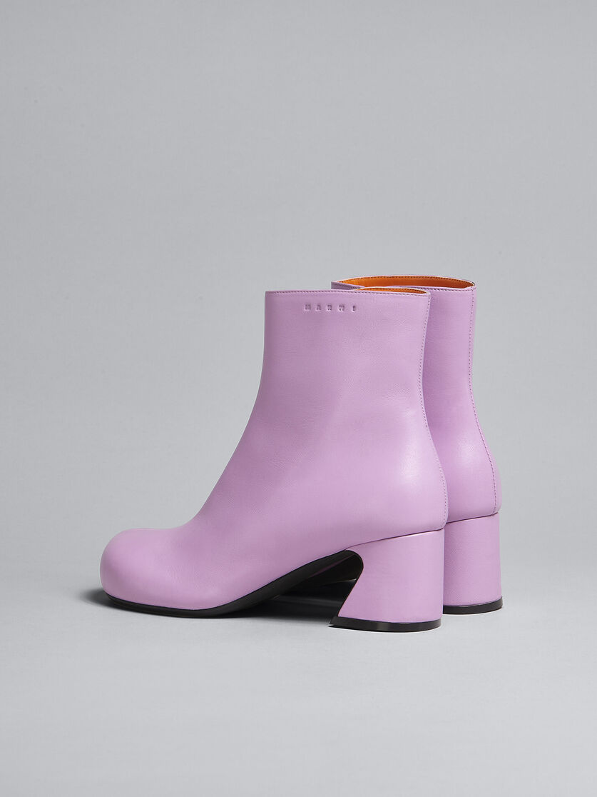 Pink leather ankle boot - Boots - Image 3
