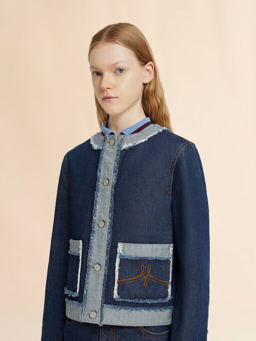 Blue denim inside-out jacket - Jackets