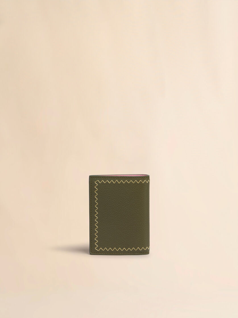 Sky blue bi-fold wallet with Marni Symbol embroidery - Wallets - Image 3