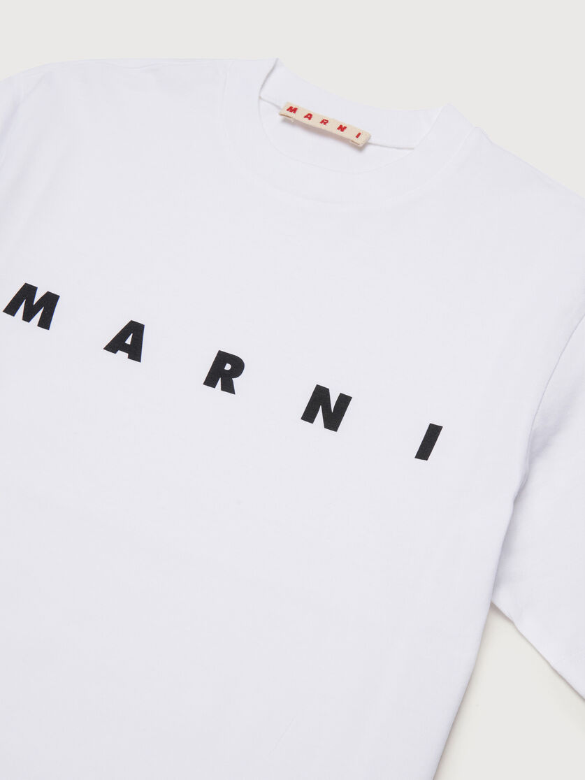 White cotton t-shirt with logo, Image 3