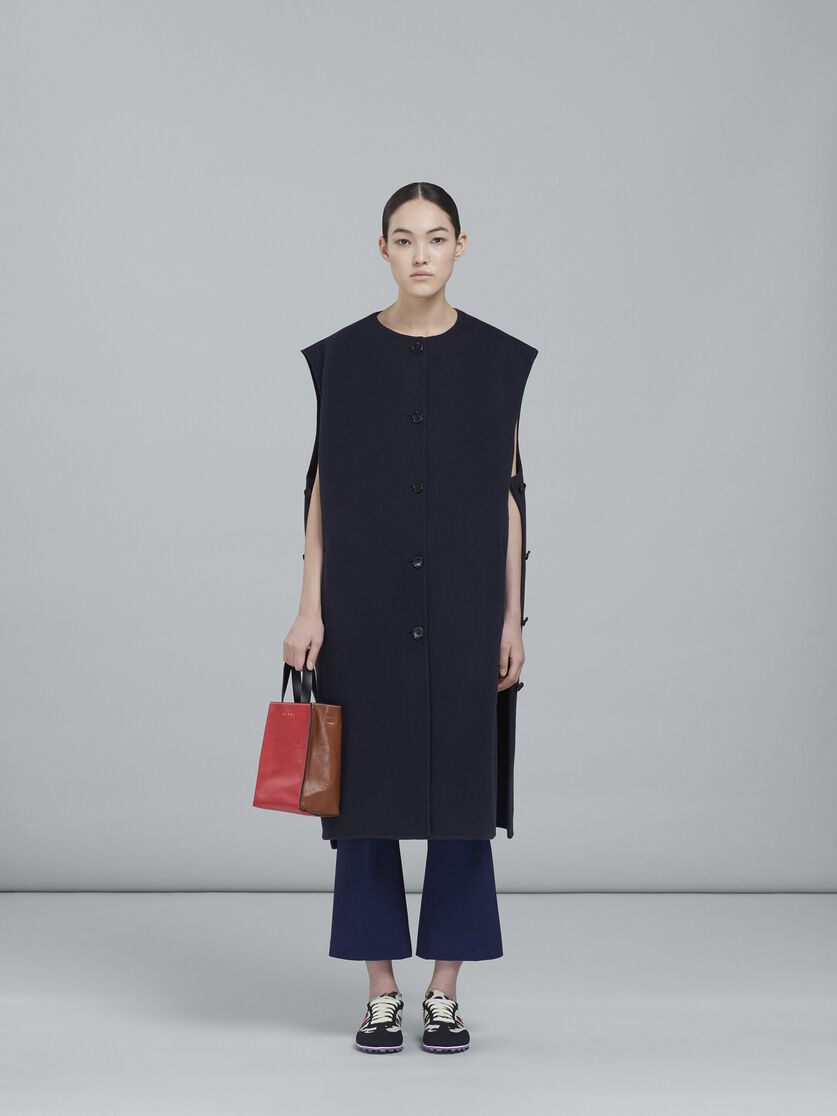 レッド&ブラウン レザー MUSEO SOFTミニバッグ - ショッピングバッグ - Image 2