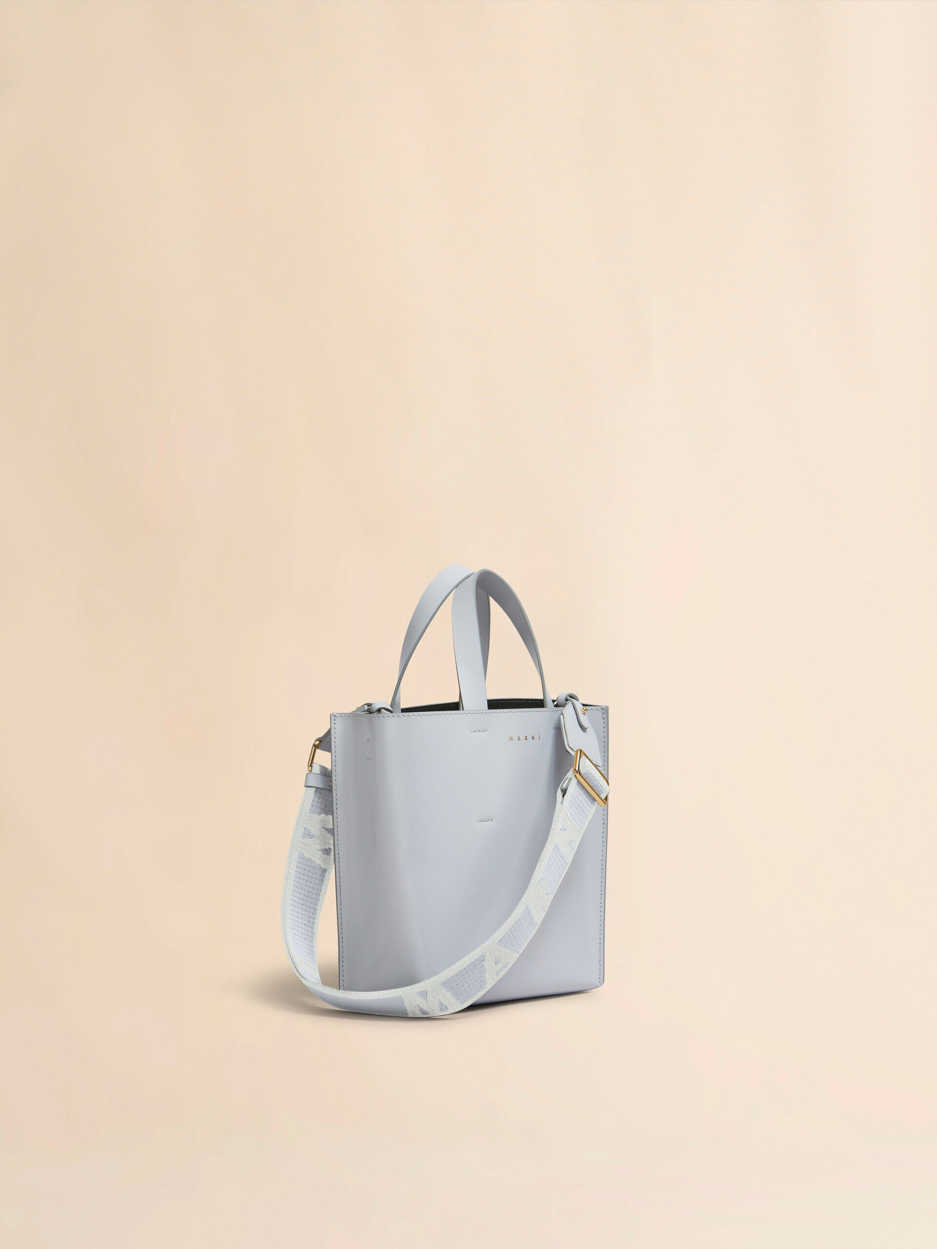 【関税込み】Marni ピンク ミニ Museo トートバッグ ライトピンク ベージュ レザー製 Museo ソフトミニバッグ