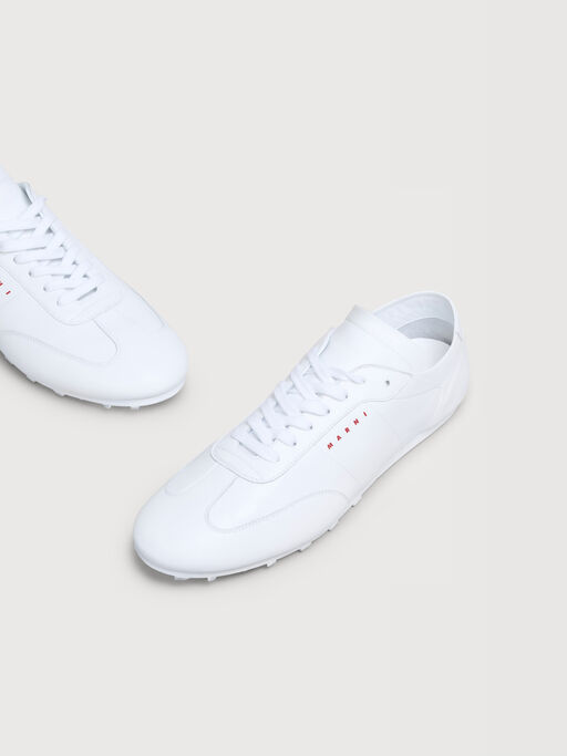 Wei&szlig;e Softy Soccer-Sneakers aus Nappaleder - Sneakers