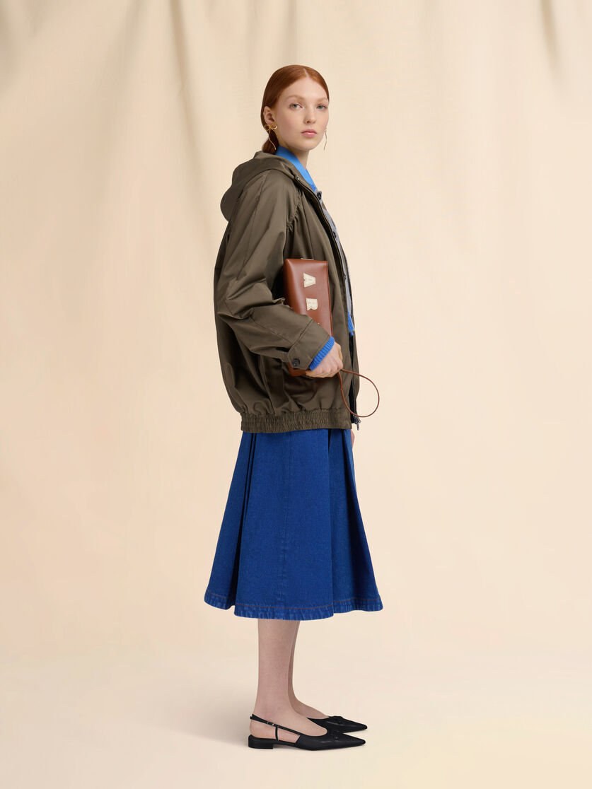 Blue organic poplin shirt with Marni Mending - Shirts - Image 5