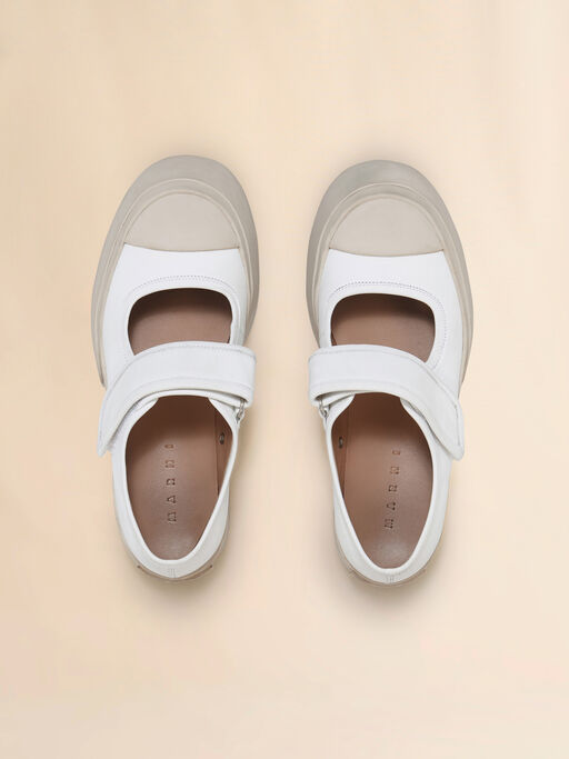 White nappa leather Mary Jane sneaker - Sneakers