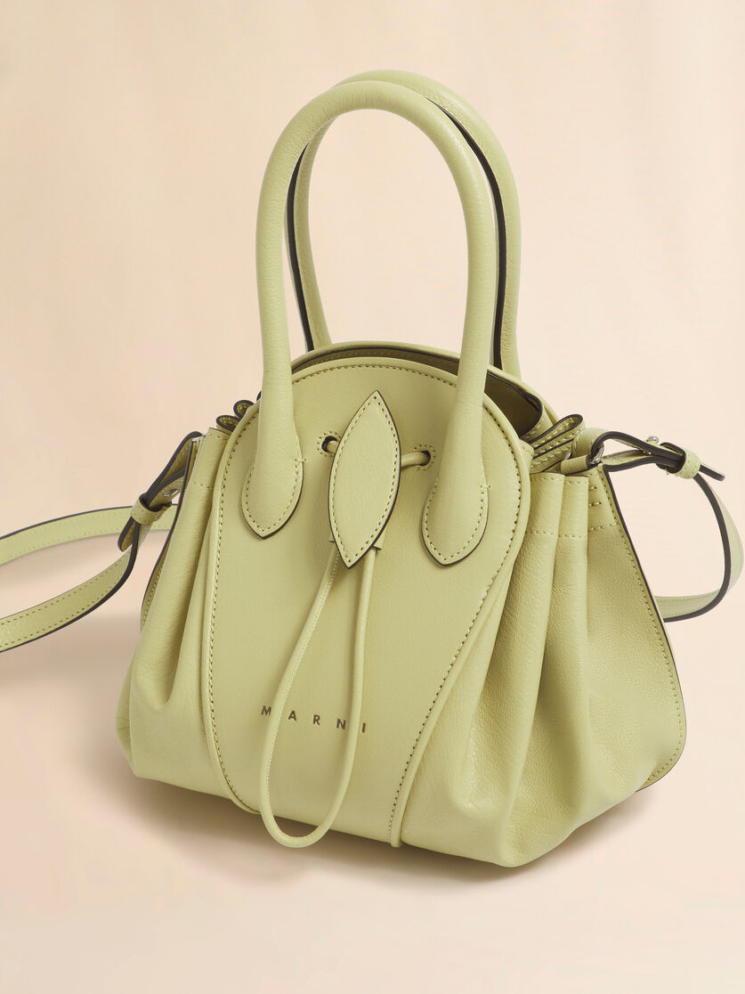 Black leather Tulipea small handbag - Shoulder Bags - Image 5