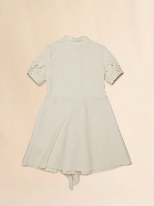 Abito in cotone beige con stampata Crystal Flower - Vestiti