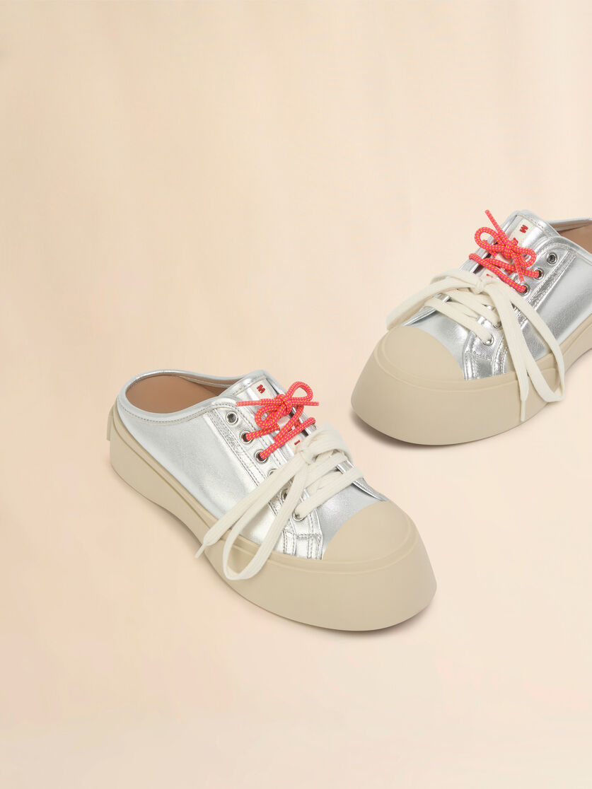 Silver leather Pablo lace-up sabot - Sneakers - Image 5