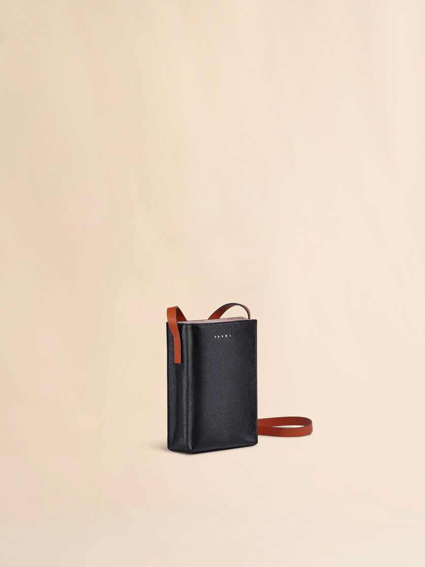 Museo Soft Nano Bag in black and grey leather - Shoulder Bags - Image 5