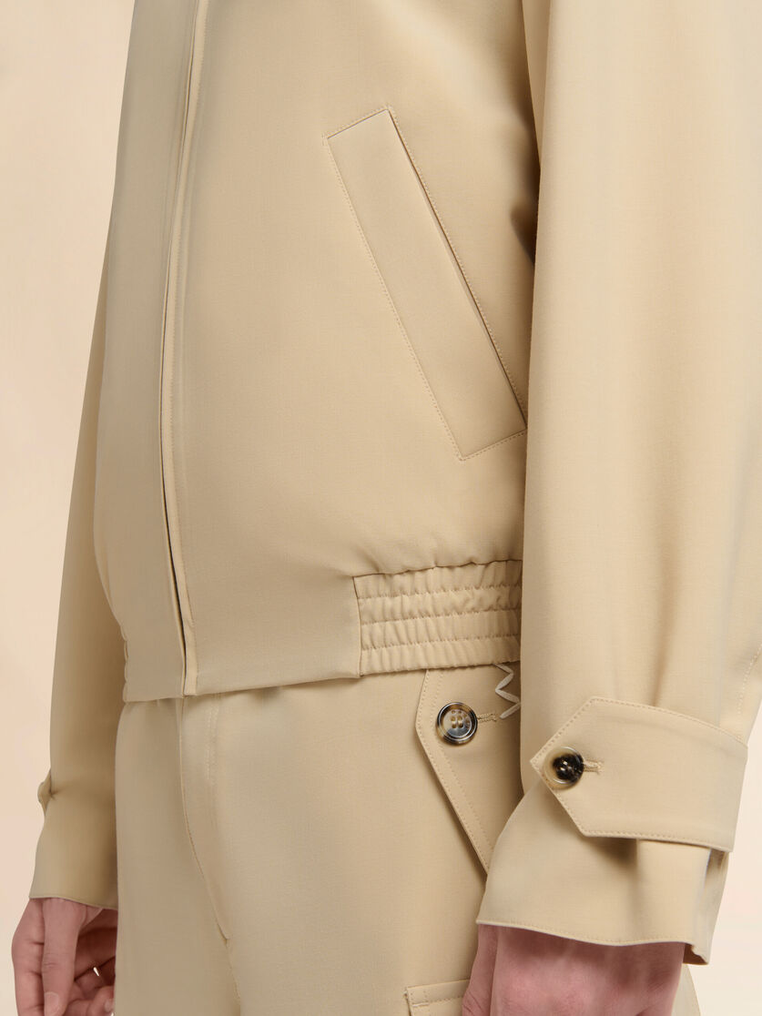 Gray light wool jacket with collar - Jackets - Image 5