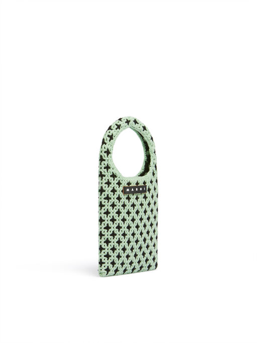 グリーン MARNI MARKET リバーシブルニット ミニバッグ - ショッピングバッグ