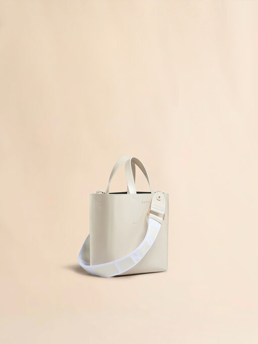 Museo Mini Bag in cream leather - Shopping Bags