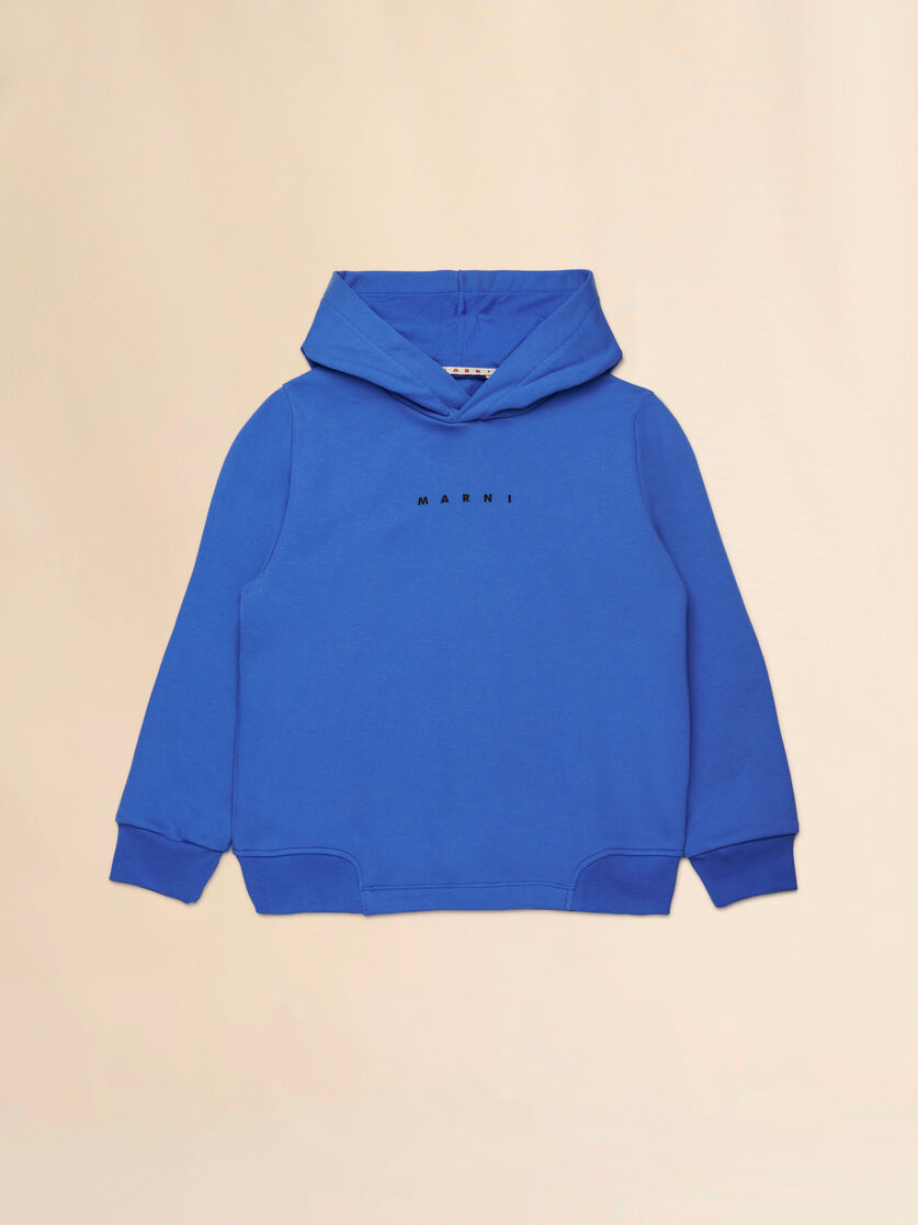 Blue sweatshirt with small Marni print - Sweaters - Image 1