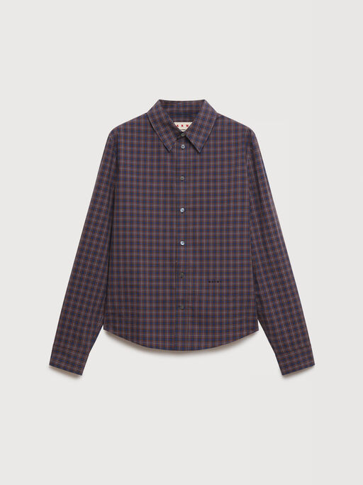 Blue checked cotton shirt - Shirts