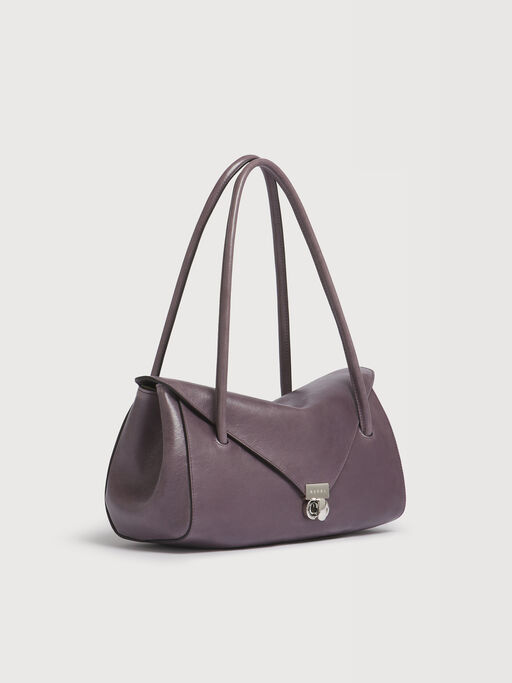 Purple leather E/W shoulder bag - Shoulder Bags
