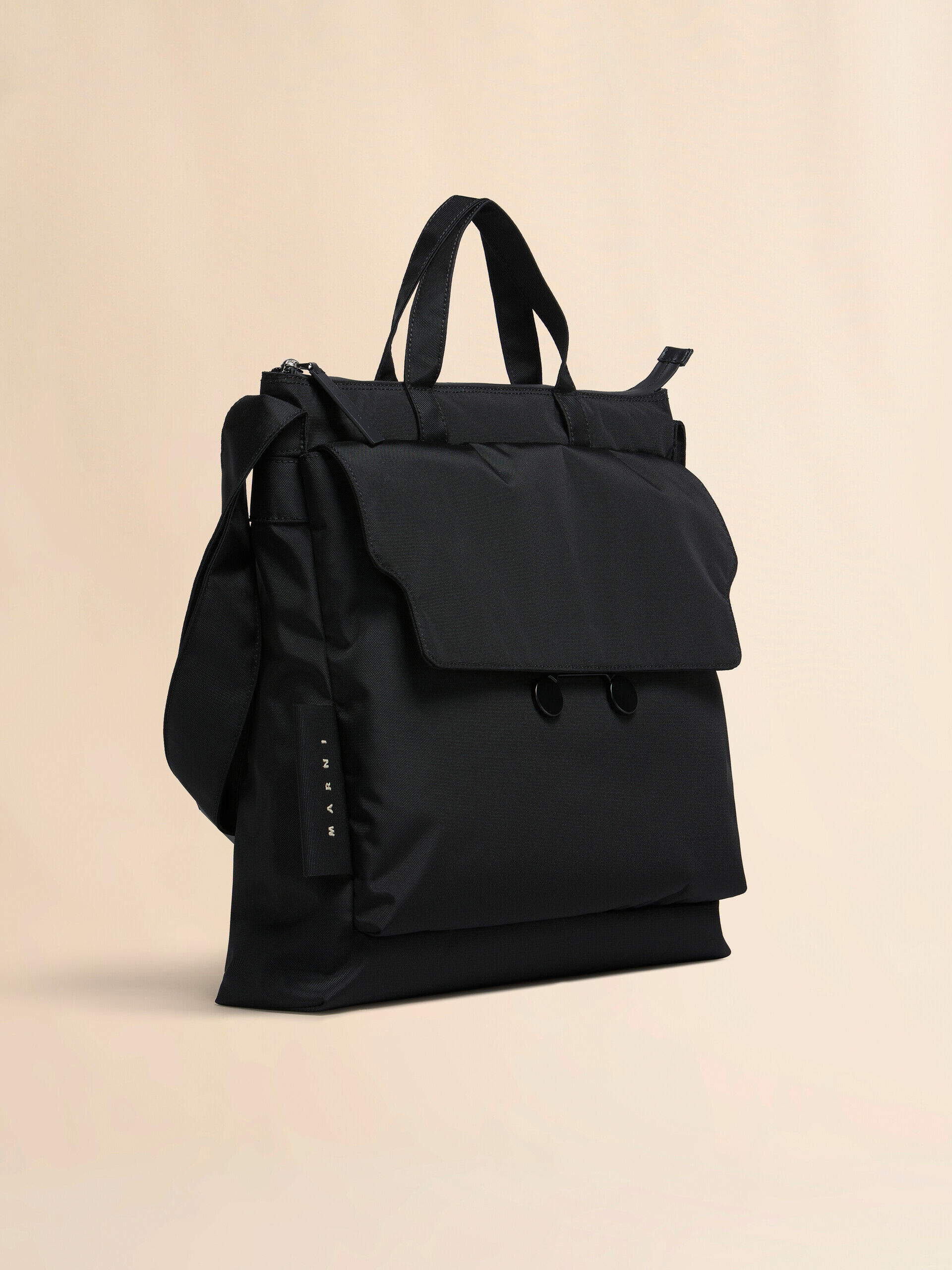 ブラック ナイロン Cityscape トートバッグ | Marni