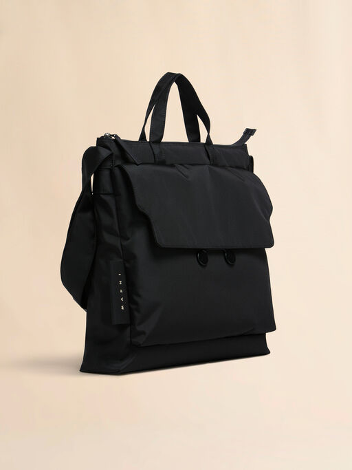 ブラック コーデュラ® Cityscape トートバッグ - ショッピングバッグ