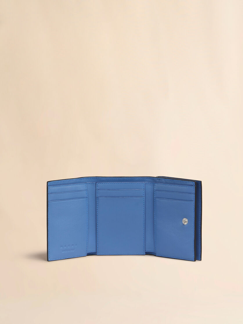 Marni Mending 자수 디테일 블랙 가죽 3단 지갑 - 지갑 - Image 2