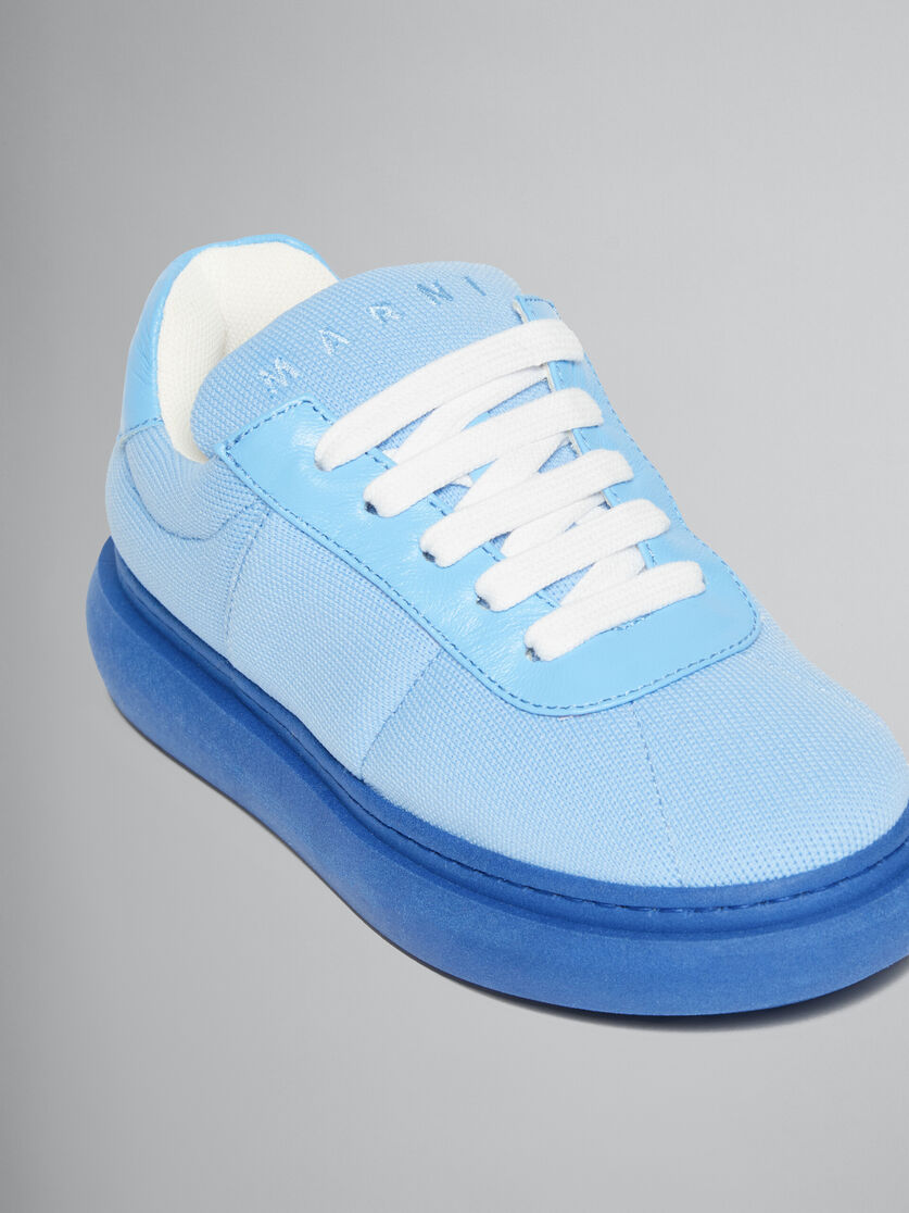Light Blue Padded Leather Sneaker - kids - Image 4