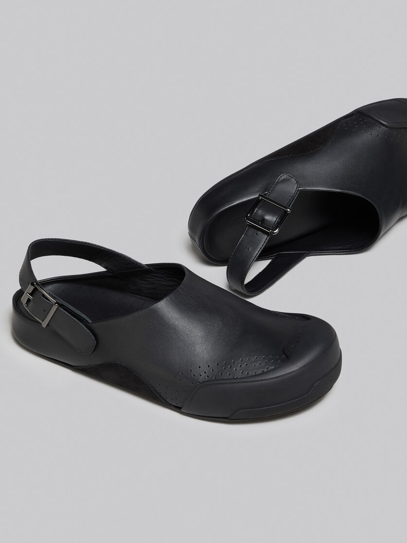 Black leather and suede Dada Sabot - Clogs - Image 5