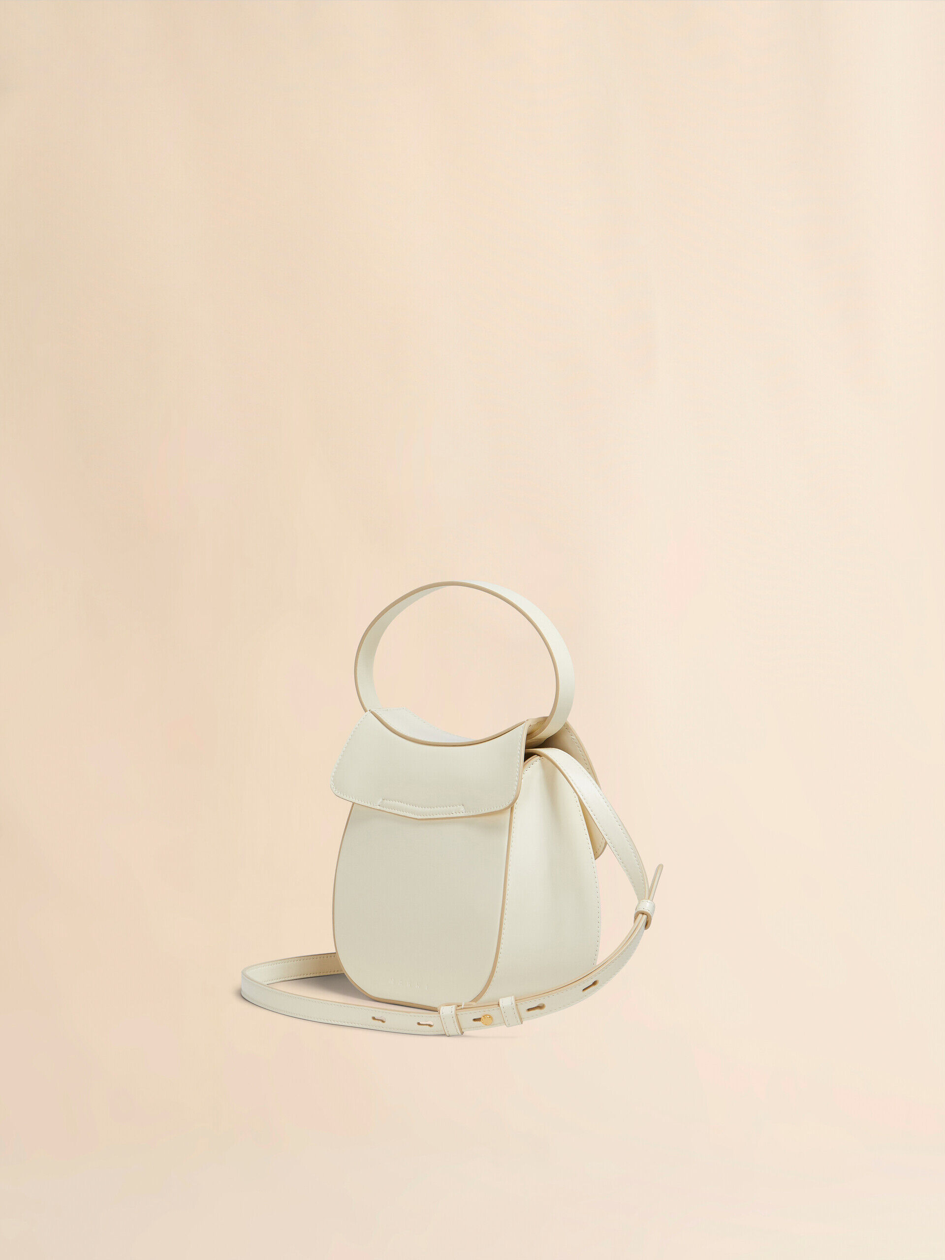 クリーム レザー製 Butterfly スモールハンドバッグ | Marni