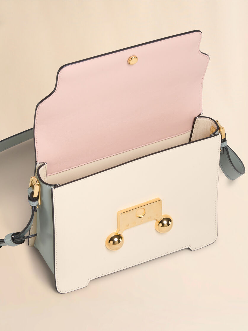 Blue, beige e light blue leather Trunkaroo medium shoulder Bag - Shoulder Bags - Image 3