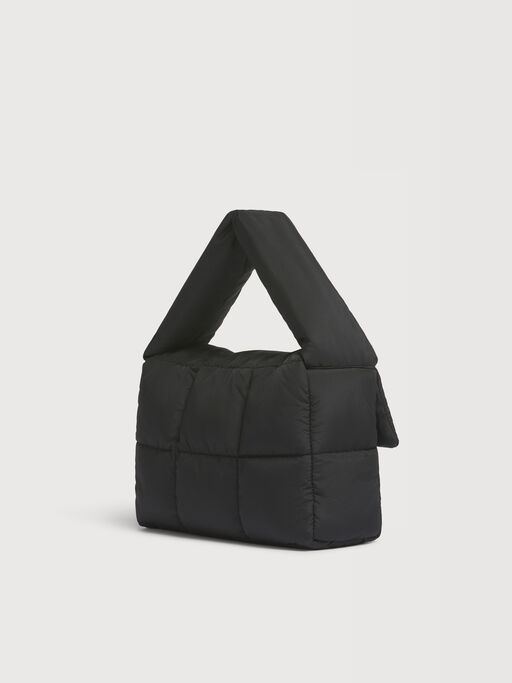 ブラック Puff ショルダーバッグ - ショルダーバッグ