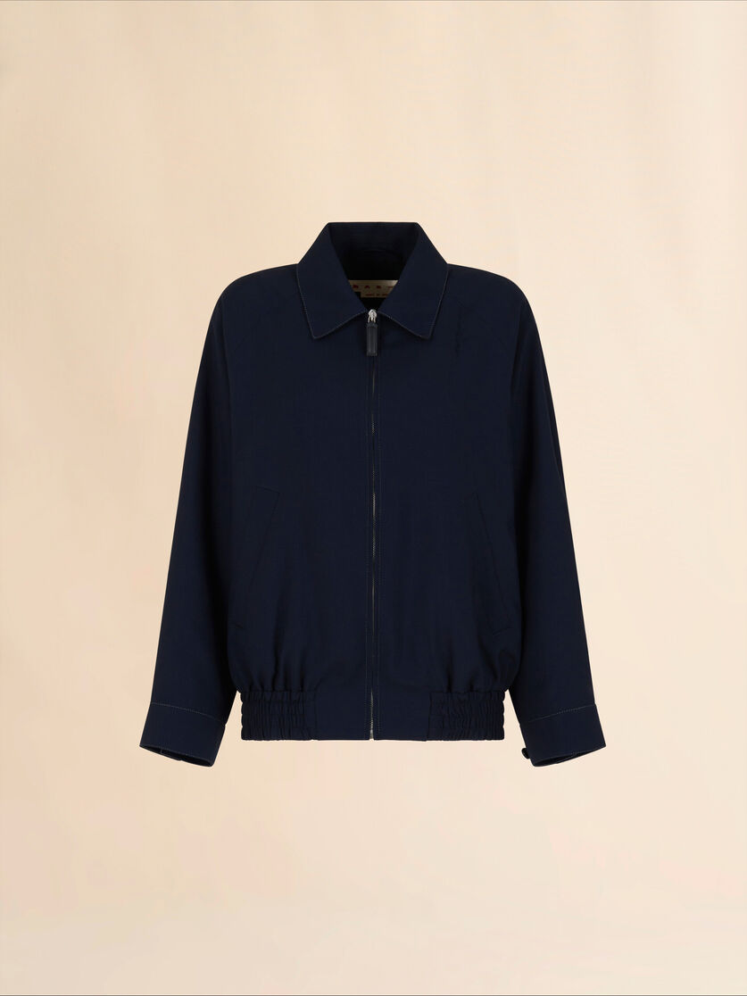 Deep blue wool Baracuta jacket with Marni Symbol - Jackets - Image 1