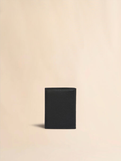 Black leather bifold wallet with Marni Mending - Wallets