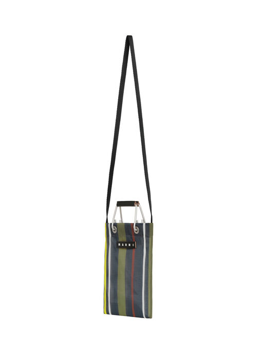 ブルー(ウルトラマリン) MARNI MARKET STRIPE MINI SHOULDER BAG - ハンドバッグ