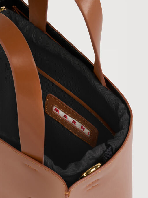 Museo Mini Bag in brown leather - Shopping Bags