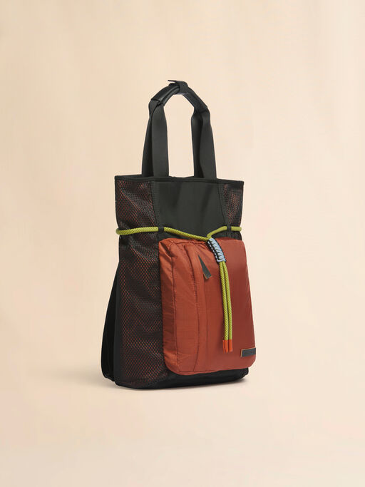 ブラウン＆ブラック ナイロン製 Modulus バックパック - ショッピングバッグ