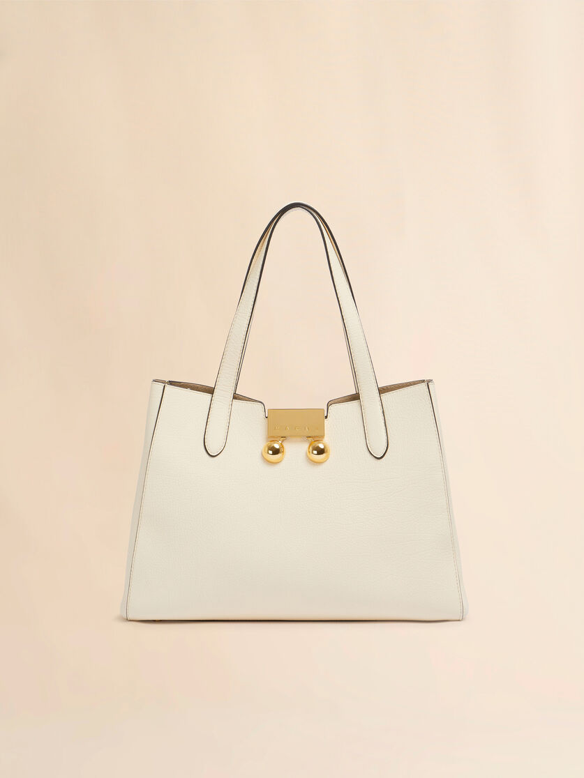 Borsa a mano Trunkaroo Tote piccola in pelle grigia - Borse a mano - Image 1