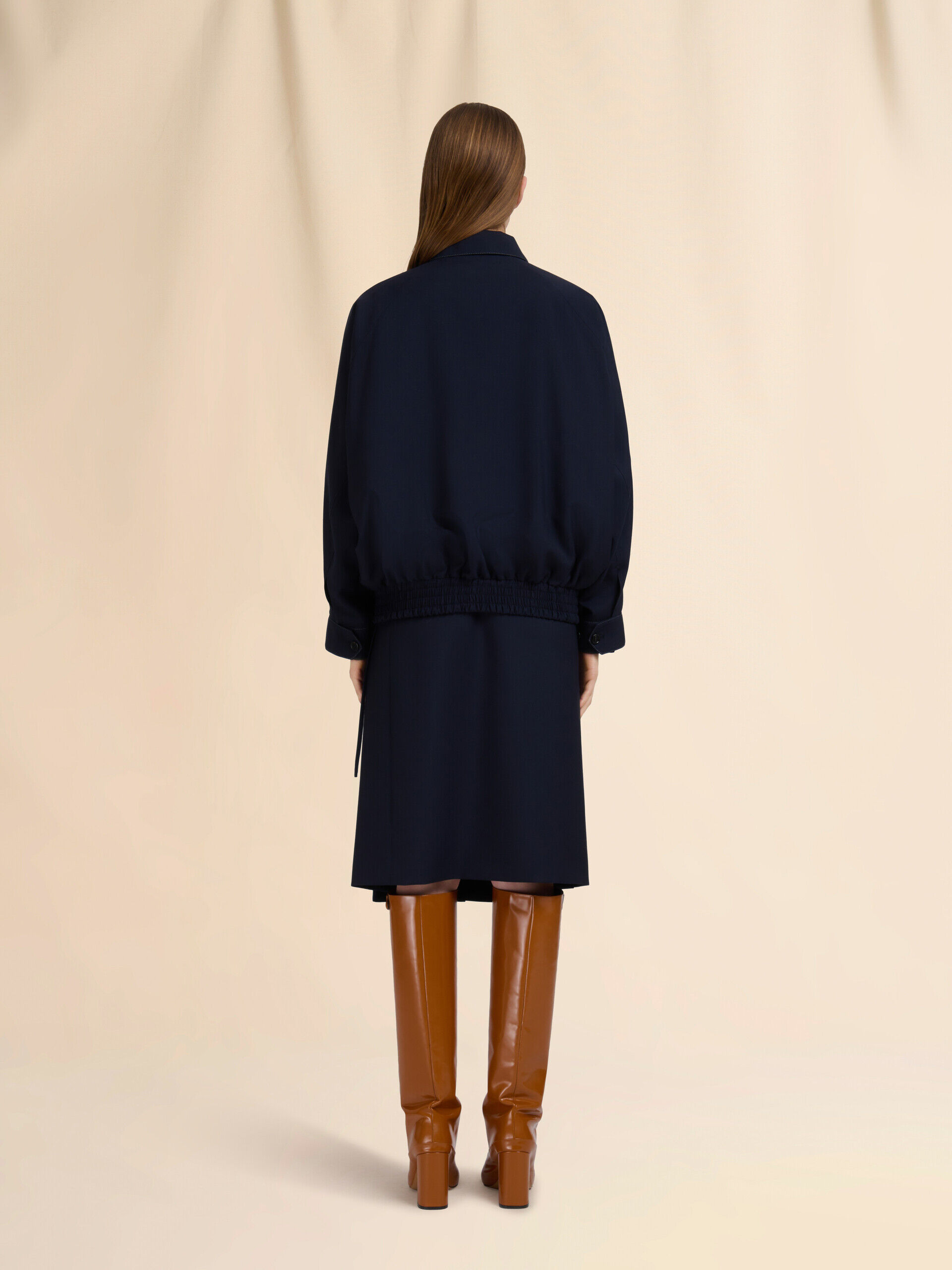 Deep blue wool Baracuta jacket with Marni Symbol | Marni