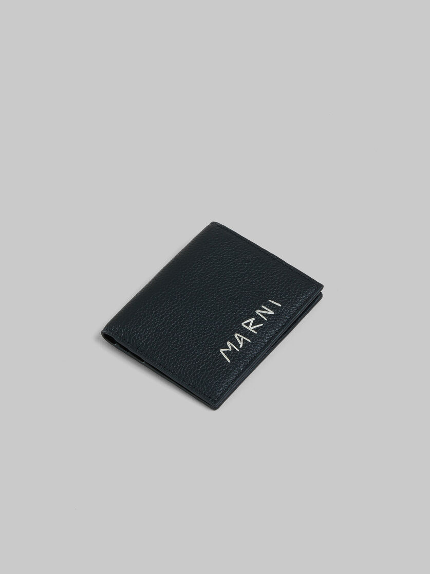 Porte-clés en cuir noir avec effet raccommodé Marni - Portefeuilles - Image 4