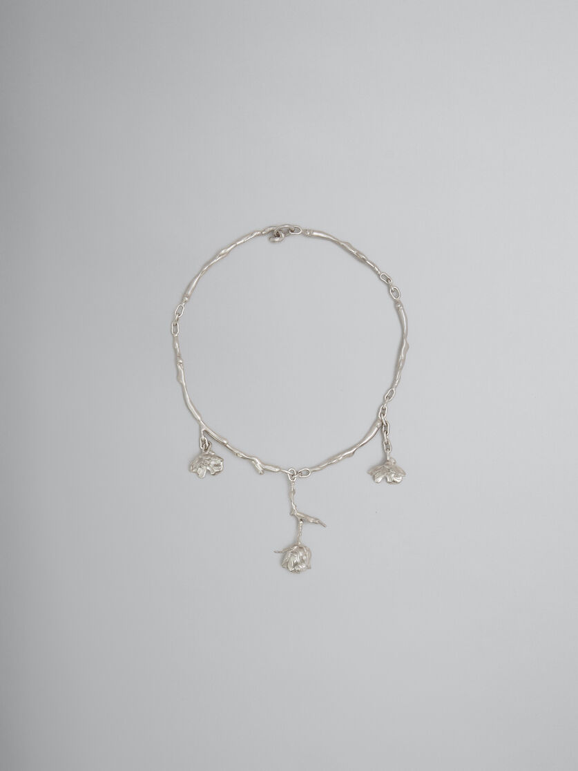 Halskette aus Metall mit Rosenknospe - Halsketten - Image 1