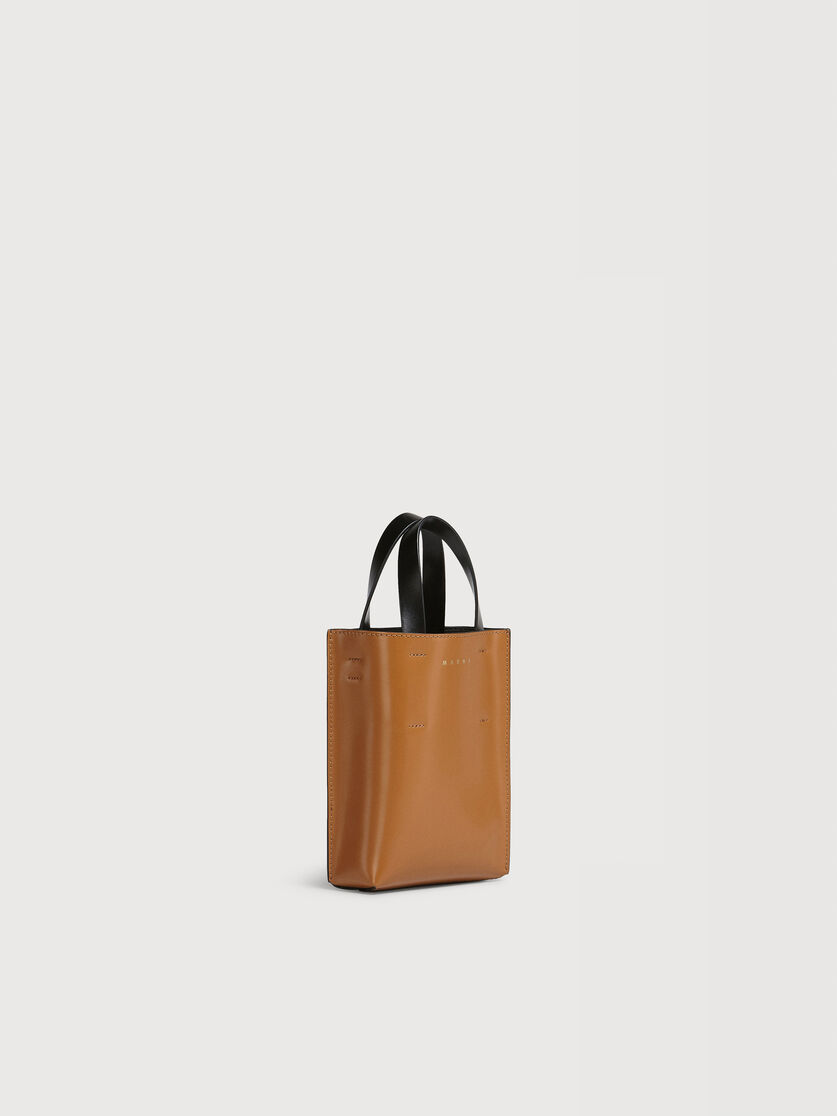Museo Nano Bag in brown and black leather, Image 5