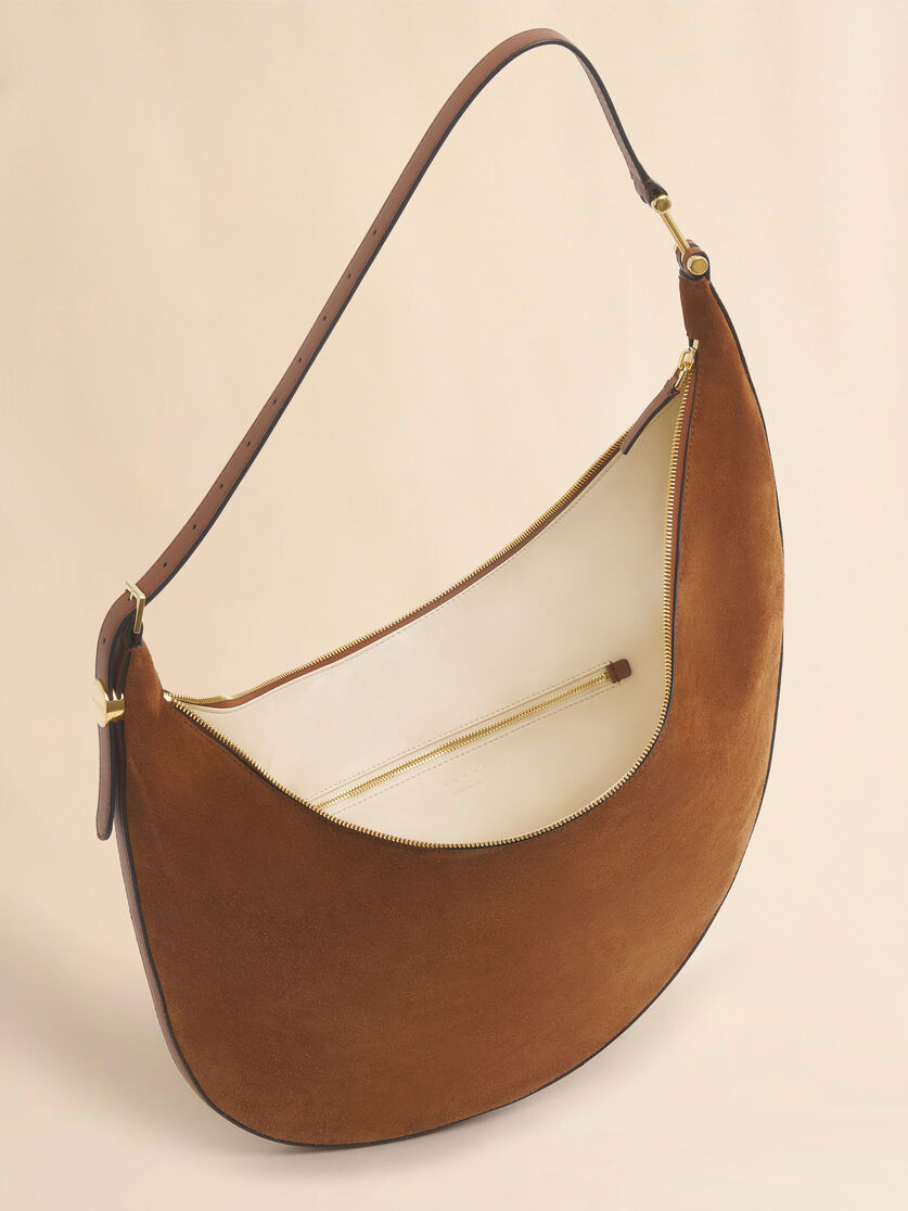 Brown suede Dot small hobo bag - Shoulder Bags - Image 4