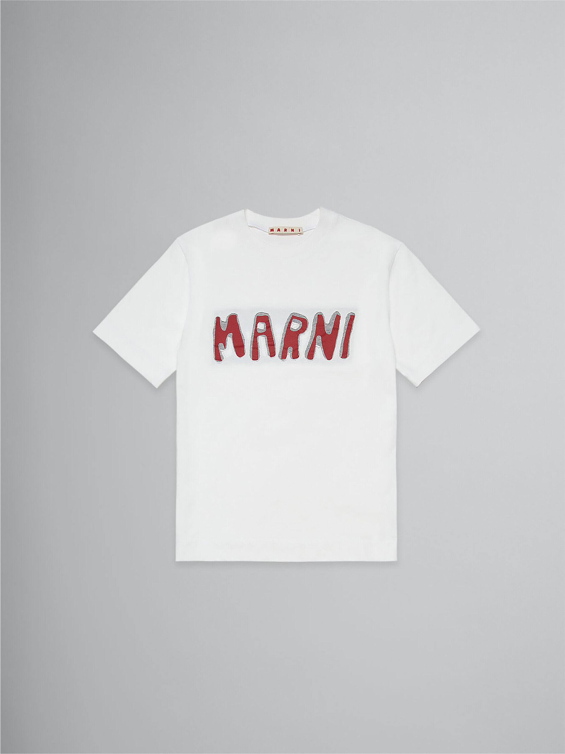 White jersey T-shirt with logo | Marni