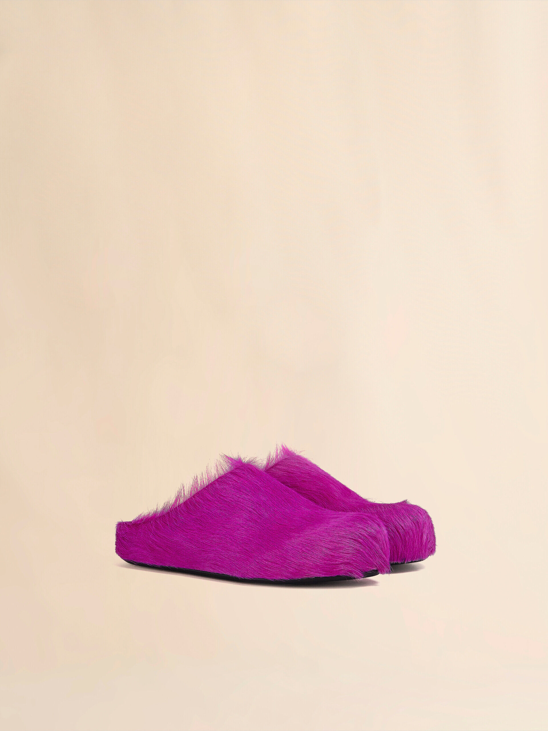 Fuchsia long-hair calfskin Fussbett sabot | Marni