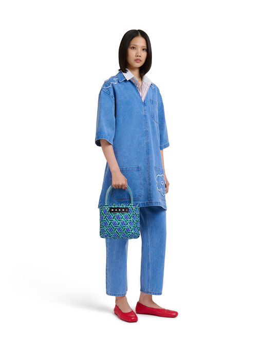 インク MARNI MARKET RIBBON BASKET - ショッピングバッグ