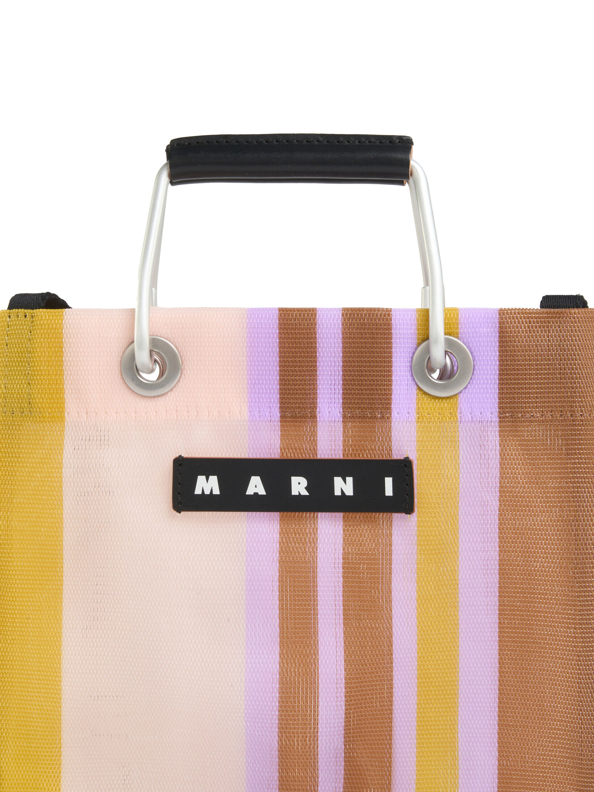 パープルマルチカラー MARNI MARKET MINI SHOULDER STRIPE BAG | Marni