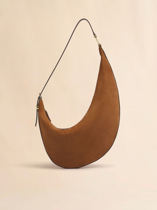 Brown suede Dot small hobo bag - Shoulder Bags