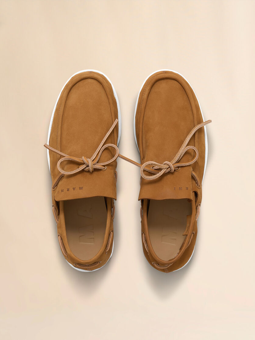 Blue nubuck boat loafer - Lace-ups - Image 4