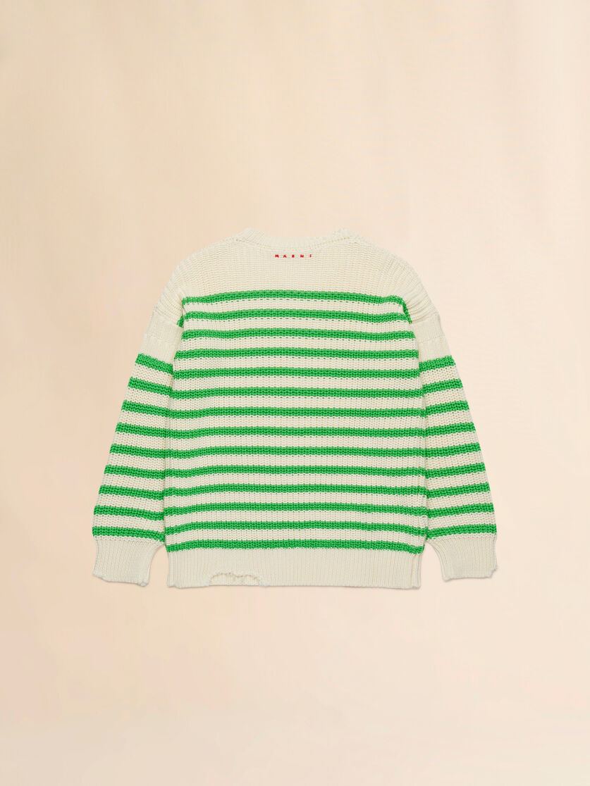 Crewneck striped pullover - Knitwear - Image 2