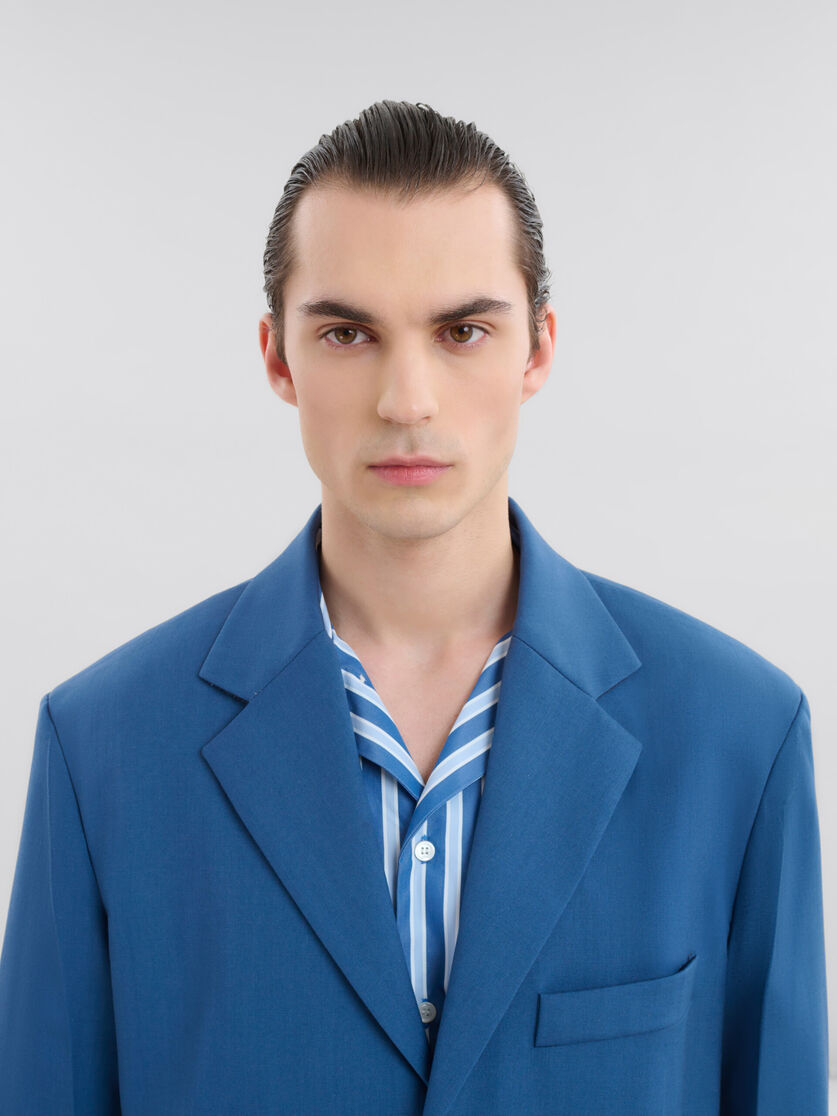 Blue wool-mohair blazer with Marni mending - Jackets - Image 4