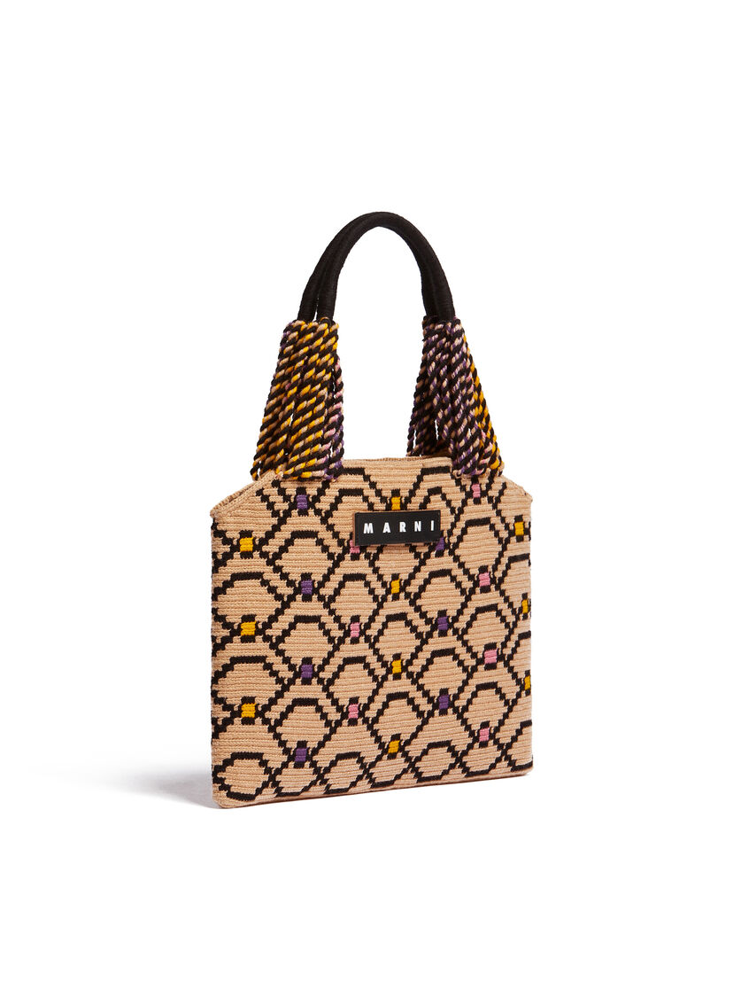 Colour-block intarsia MARNI MARKET tech wool bag - Shopping Bags - Image 2