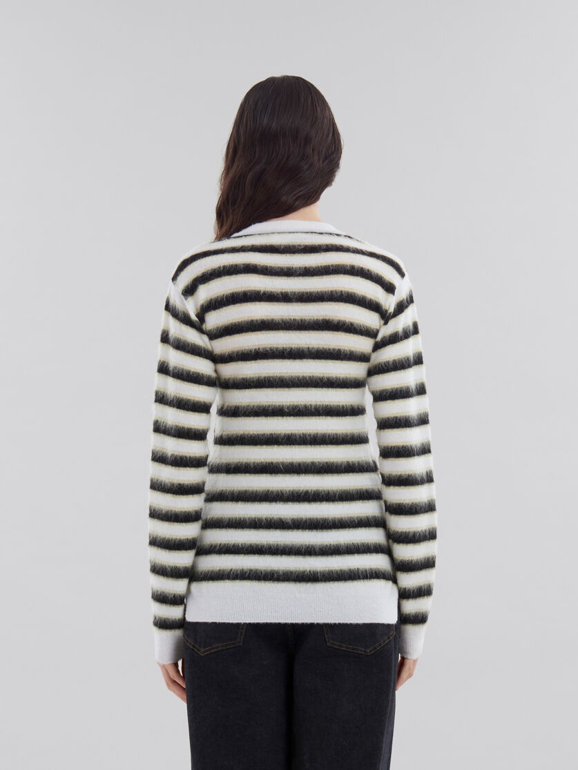 Black and white striped wool-mohair jumper | Marni 